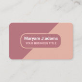 Elegant Modern (Scan QR Code) Roos Goud Visitekaartje (Voorkant)