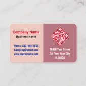 Elegant Modern (Scan QR Code) Roos Goud Visitekaartje (Achterkant)