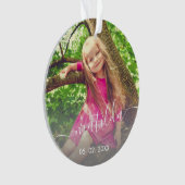 Elegant modern schattig, eenvoudig naamplaatje ornament (voorkant)