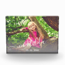 Elegant modern schattig meisje, naam en foto