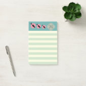 Elegant modern schattig tapijtenmonogram post-it® notes (Kantoor)