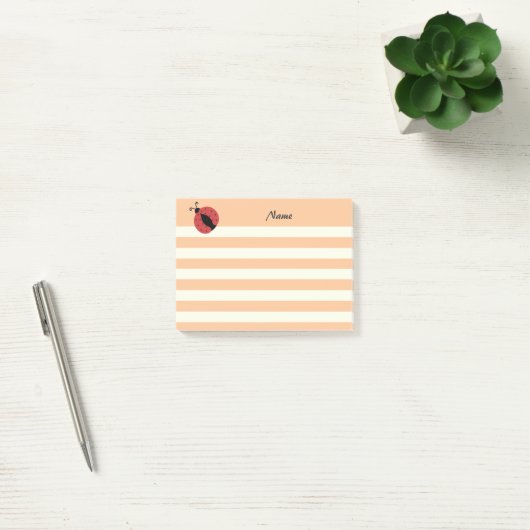 Elegant modern schattig tapijtenstrepen gepersonal post-it® notes (Kantoor)