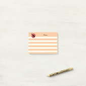 Elegant modern schattig tapijtenstrepen gepersonal post-it® notes (Op bureau)