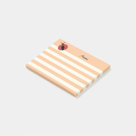 Elegant modern schattig tapijtenstrepen gepersonal post-it® notes (Schuin)