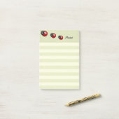 Elegant modern schattig tapijtenstrepen gepersonal post-it® notes (Op bureau)