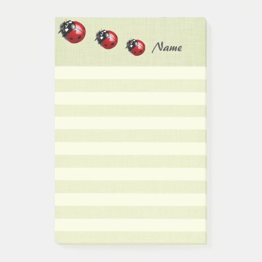 Elegant modern schattig tapijtenstrepen gepersonal post-it® notes (Voorkant)