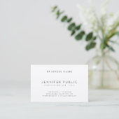 Elegant Modern Schoon Eenvoudig Luxe Professioneel Visitekaartje (Staand voorkant)