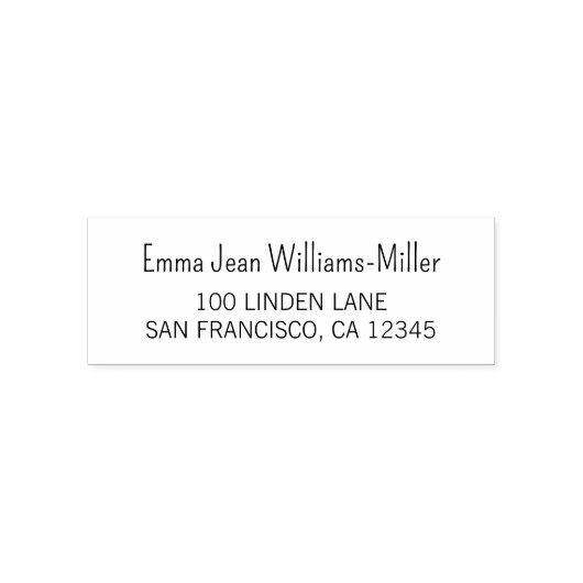 Elegant modern schoon script retouradres  zelfinktende stempel (Design)