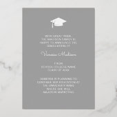Elegant Modern Schrift | 2 Foto Grad Aankondiging (Achterkant)