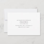 elegant modern schrift , behalve de datumuitnodigi kaart (Achterkant)