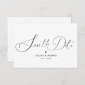 elegant modern schrift , behalve de datumuitnodigi kaart (Voorkant / Achterkant)