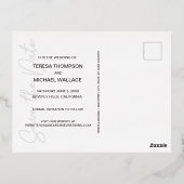 Elegant Modern Schrift Custom Foto Bruiloft Folie Feestdagen Briefkaart (Achterkant)