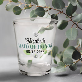 Elegant modern schrift cute glitters hartjes op ma shot glas