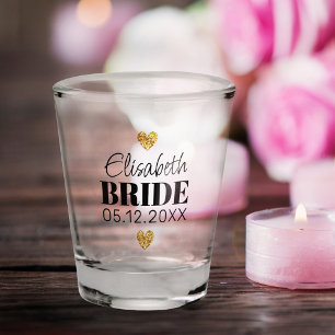 Elegant modern schrift cute glitters hartjes op ma shot glas