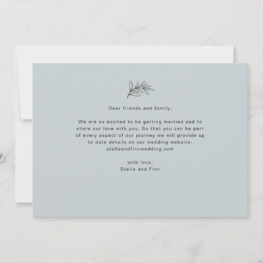 Elegant Modern Schrift Foto Bruiloft Save The Date (Achterkant)