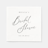 Elegant modern schrift minimale bruidsfeest  servet (Voorkant)