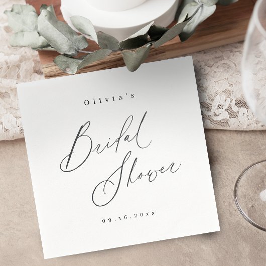 Elegant modern schrift minimale bruidsfeest  servet