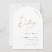 Elegant modern schrift minimalistische boog bruilo kaart (Voorkant)