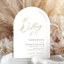 Elegant modern schrift minimalistische boog bruilo kaart