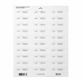 Elegant Modern Schrift Monogram Lila Adres Etiket (Full Sheet)