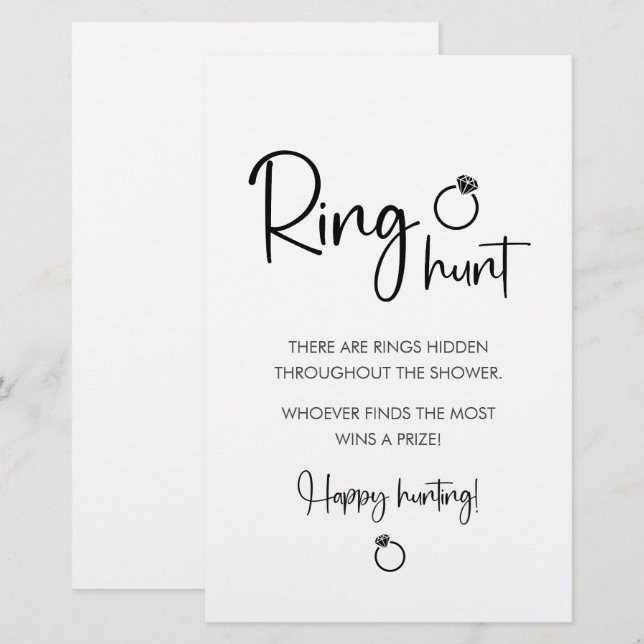 Elegant Modern Schrift | Ring Jacht Zing (Voorkant / Achterkant)