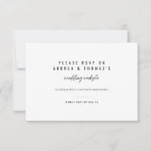 Elegant Modern Schrift RSVP Bruiloft Kaartje (Voorkant)