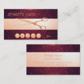 Elegant Modern Scissors, Bokeh Loyalty Kaart (Voorkant / Achterkant)