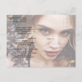 Elegant modern script | 2 Foto Afstuderen 2 Sided Briefkaart (Achterkant)