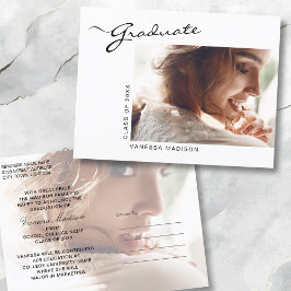 Elegant modern script | 2 Foto dubbelzijdig Briefkaart
