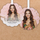 Elegant Modern Script 2 foto's Afstuderen Ornament Kaart