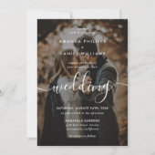 Elegant modern script 2 Fotosessie groen huwelijk Kaart (Voorkant)