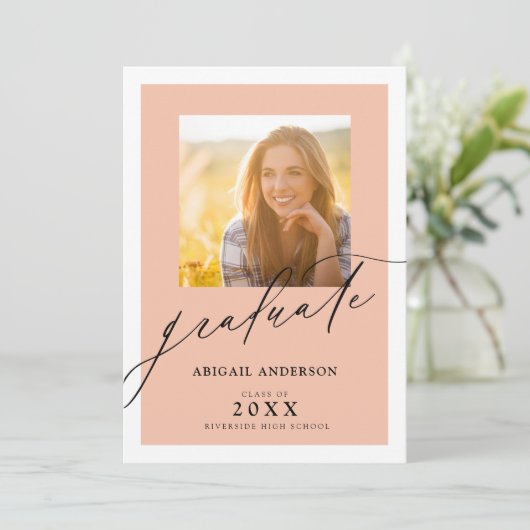 Elegant modern script 2 Photo Afstuderen (Staand voorkant)