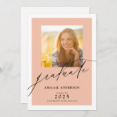 Elegant modern script 2 Photo Afstuderen (Voorkant / Achterkant)