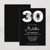 Elegant modern script 30th Birthday Kaart (Voorkant / Achterkant)