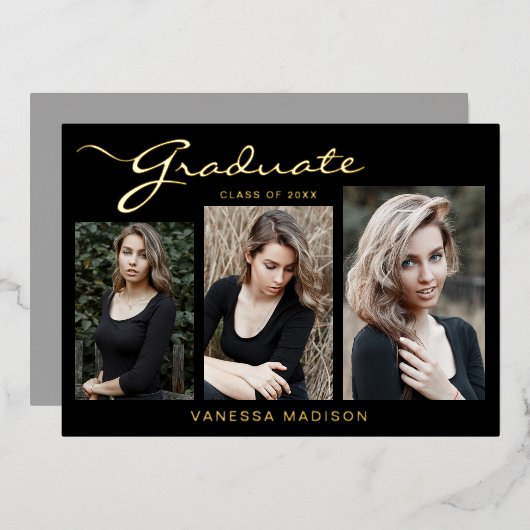 Elegant modern script | 3 Aankondiging van een fot (Voorkant / Achterkant)