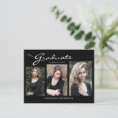 Elegant modern script | 3 Aankondiging van een fot Briefkaart (Staand voorkant)