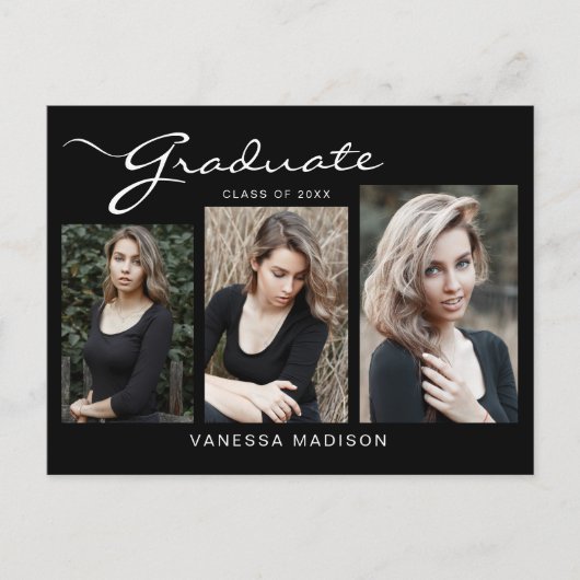 Elegant modern script | 3 Aankondiging van een fot Briefkaart (Voorkant)