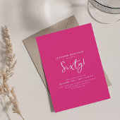 Elegant Modern Script 60e verjaardag Party Hot Pin Kaart