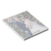 Elegant Modern Script Aangepaste foto & tekst brui Notitieblok (Schuin)