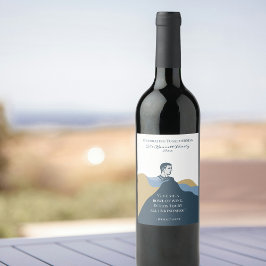 Elegant Modern Script Aangepaste kleur Wijn Etiket