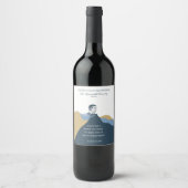 Elegant Modern Script Aangepaste kleur Wijn Etiket (Voorkant)