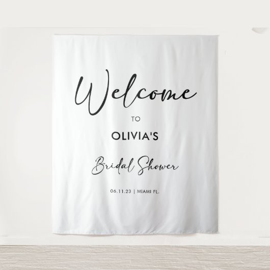 Elegant modern script | Achtergrond Vrijgezellenfe Wandkleed (Voorkant)