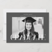 elegant modern script afstuderen aankondiging (Voorkant)