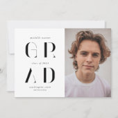 elegant modern script afstuderen aankondiging (Voorkant)