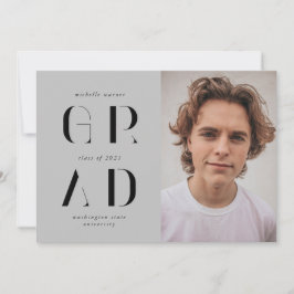 elegant modern script afstuderen aankondiging