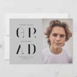 elegant modern script afstuderen aankondiging