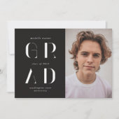 elegant modern script afstuderen aankondiging (Voorkant)