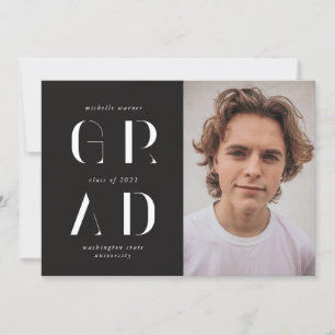 elegant modern script afstuderen aankondiging