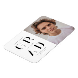 elegant modern script afstuderen aankondiging magn magneet