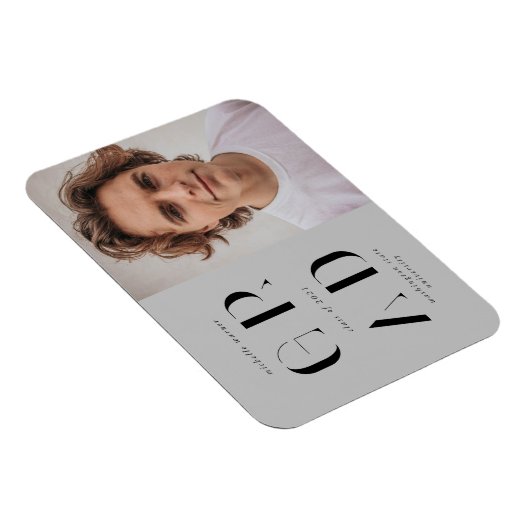 elegant modern script afstuderen aankondiging magneet (Rechterzijde)